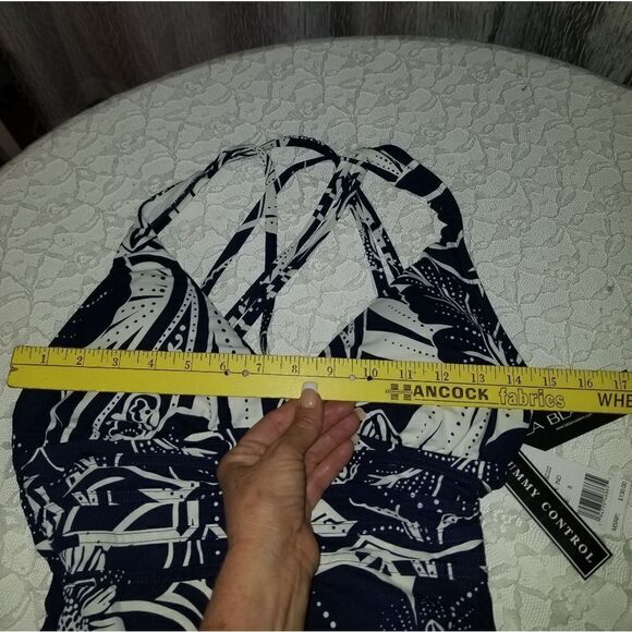 La Blanca blue flower Tummy Control One-Piece Swim, Size 8 NWT Retail $130 - Picture 6 of 14